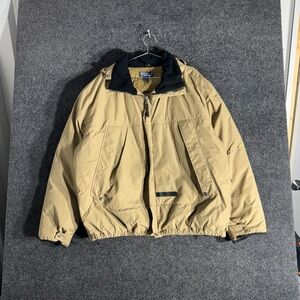 Polo Ralph Lauren Tan Fleece Collar Down Puffer Jacket Men’s L Vintage 90s